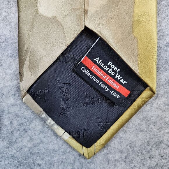 Jerry J. Garcia Necktie Poet Absorbs War Limited Edition Collection 45 100% Silk - Picture 4 of 8